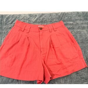 A.L.C. Mateo Linen Blend Pleated Shorts in Pink - Size 2